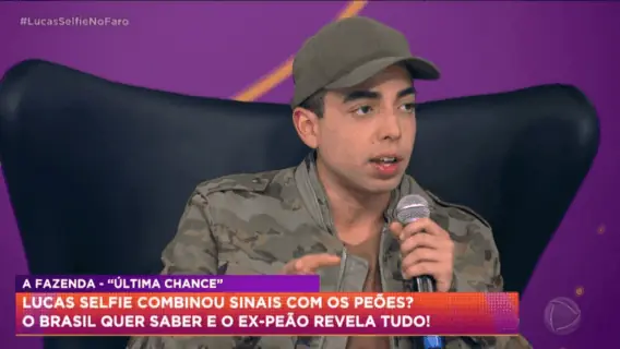 A Fazenda 12: no ‘Hora do Faro’, Lucas diz que combinou sinais com Lipe e Mirella