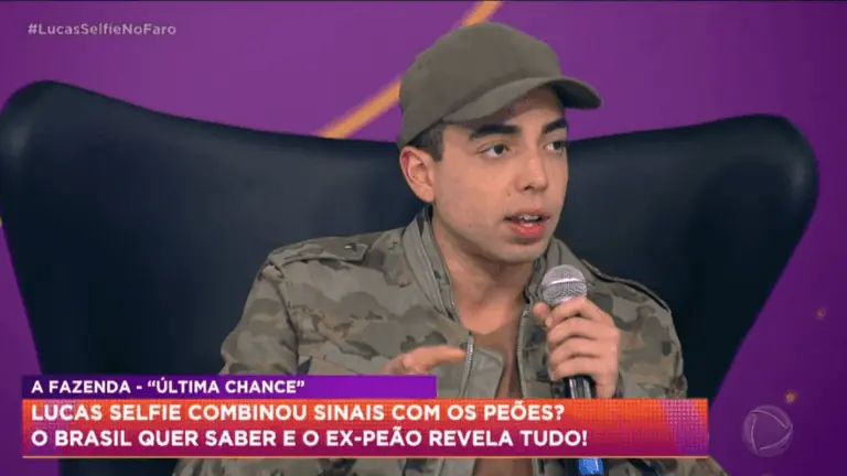A Fazenda 12: no ‘Hora do Faro’, Lucas diz que combinou sinais com Lipe e Mirella