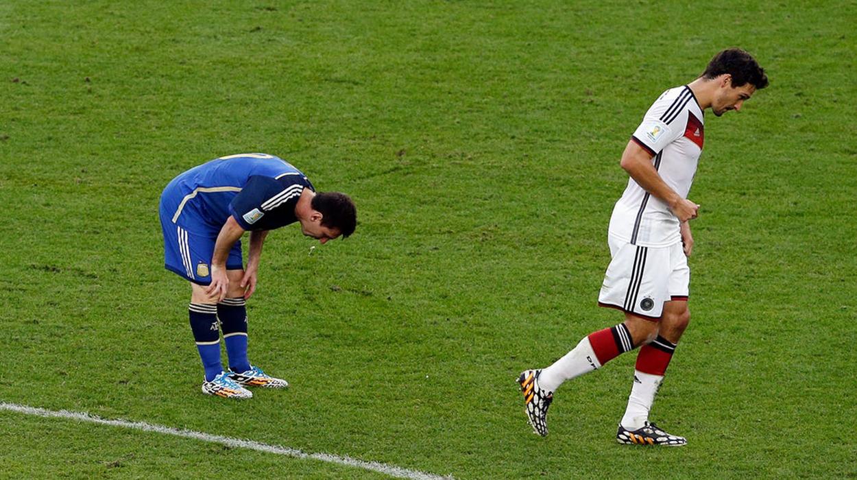 Messi vomita na final da copa