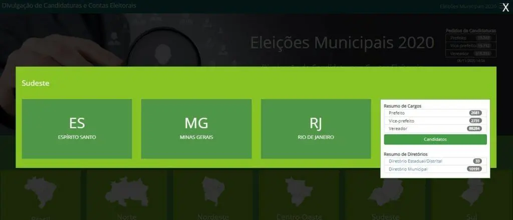 passo 2 como consultar candidatos eleições 2020