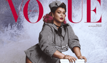 Imagem mostra capa da revista Vogue com Preta Gil