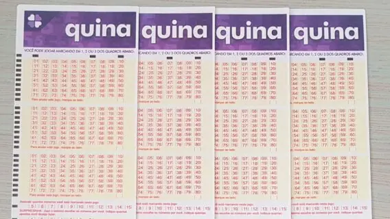 Resultado da Quina 5440 acumulou e prêmio vai a R$ 3,4 milhões