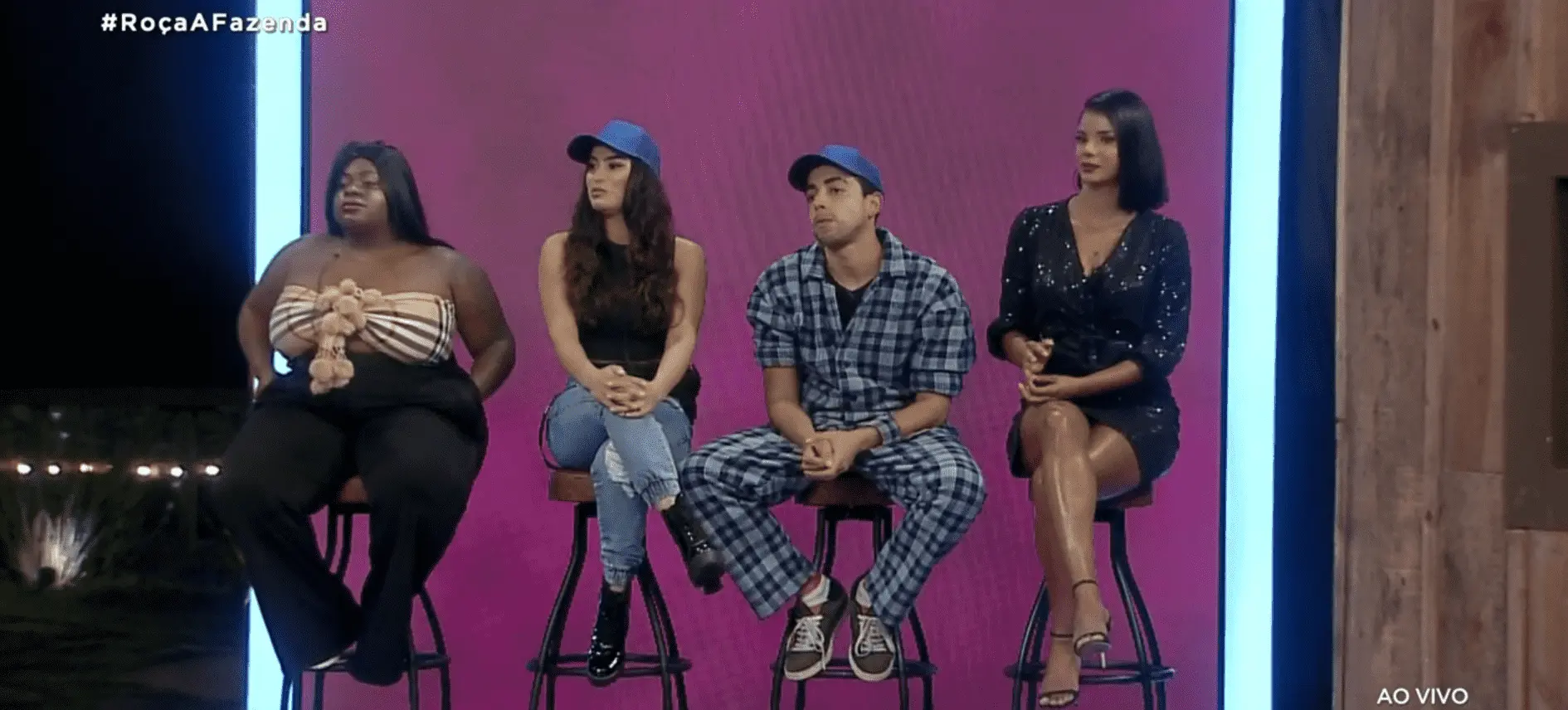 Imagem de Jojo, Raissa, Lucas e Jakelyne na Enquete A Fazenda 12