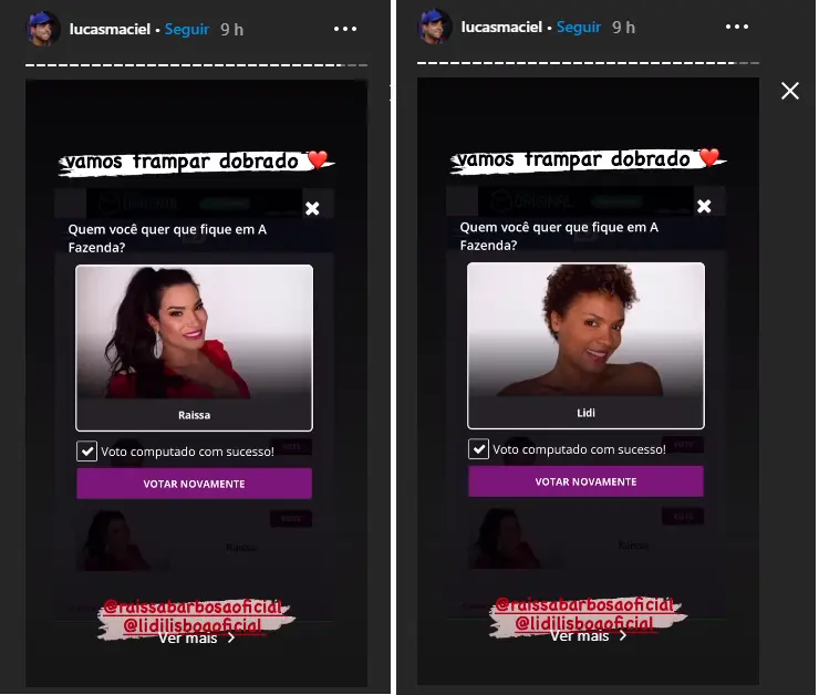 Imagem do Instagram de Lucas Maciel - Ex-peão de A Fazenda 2020
