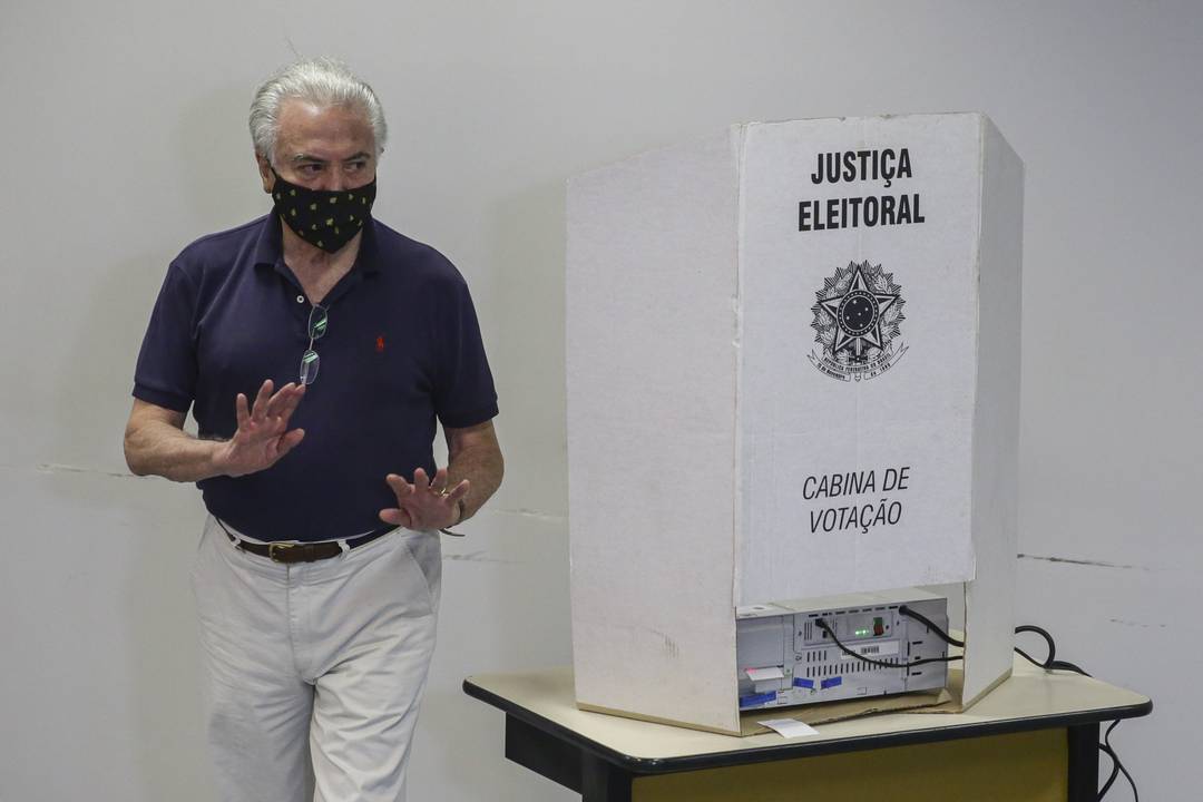 Eleições 2020: Temer votando em SP