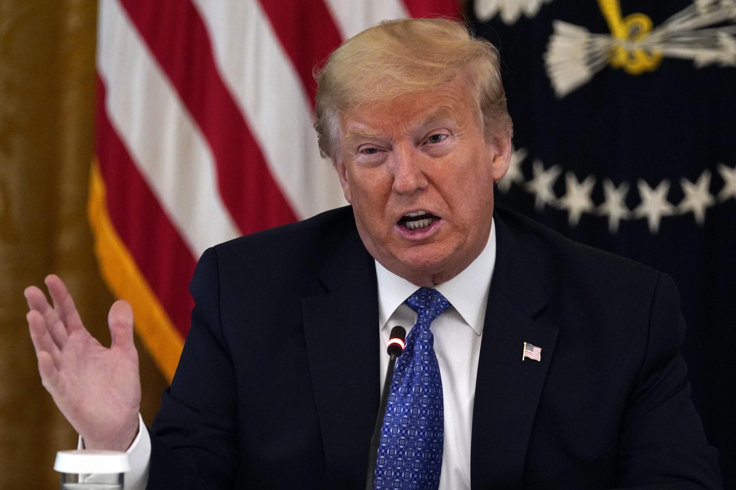 Imagem do presidente Donald Trump em campanha nas eleições dos EUA