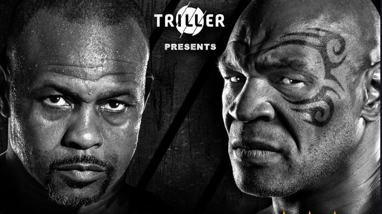 Pôster da luta entre Mike Tyson e Roy Jones Jr.