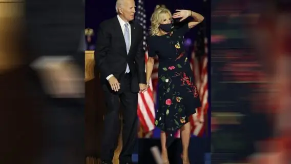 Vestido de Jill Biden usado durante o discurso da vitória esgota em poucas horas
