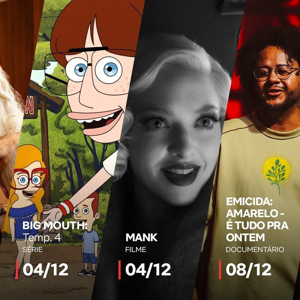 Imagem mostra programação de dezembro da Netflix