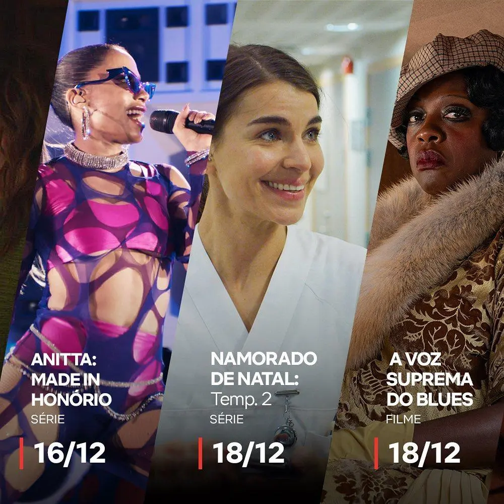 Imagem mostra programação de dezembro da Netflix