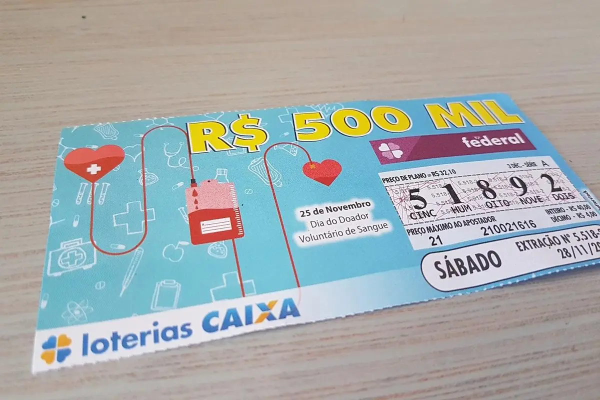 resultado da loteria federal 5522 - A imagem mostra um bilhete da loteria Federal