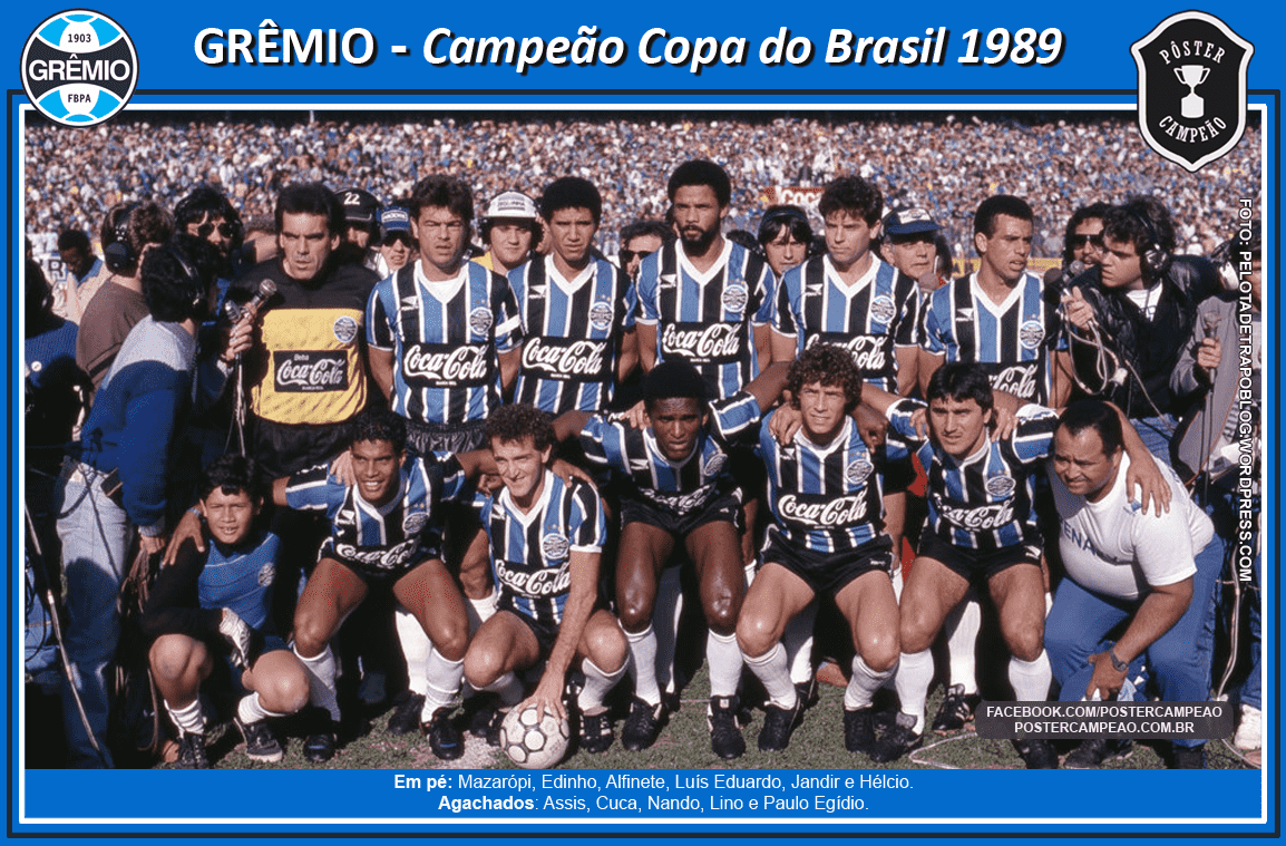 Grêmio venceu a primeira copa do brasil, em 1989