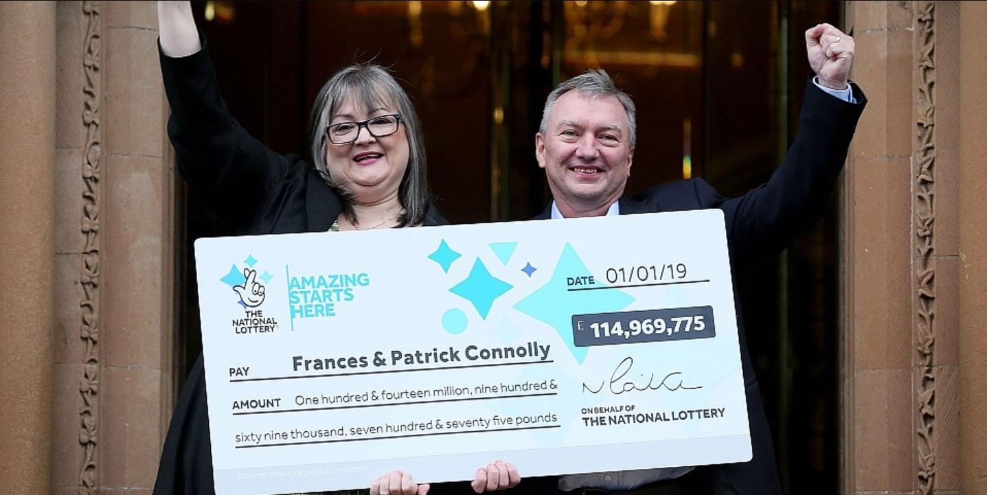 Frances e Patrick Connolly, casal ganha na loteria