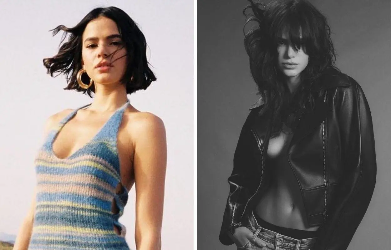 Imagem mostra cortes da transição capilar da Bruna Marquezine