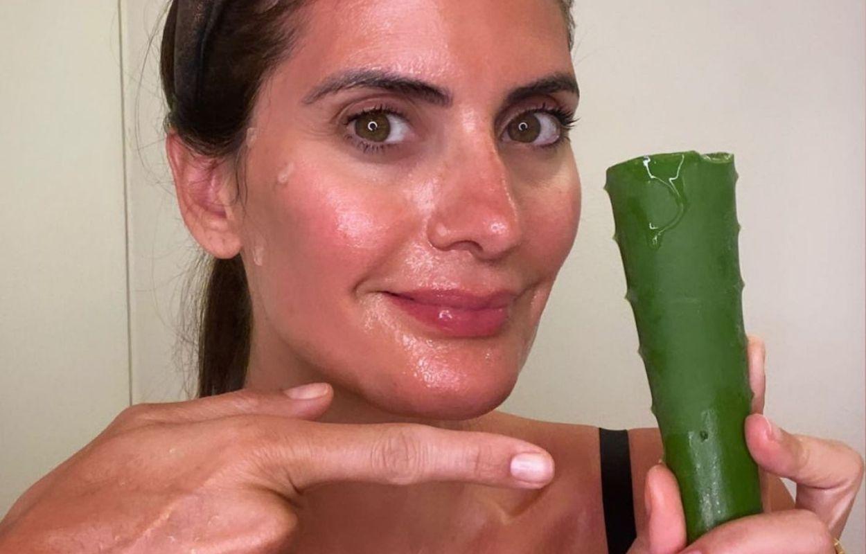 Imagem mostra Isabella Fiorentino com receitas com babosa