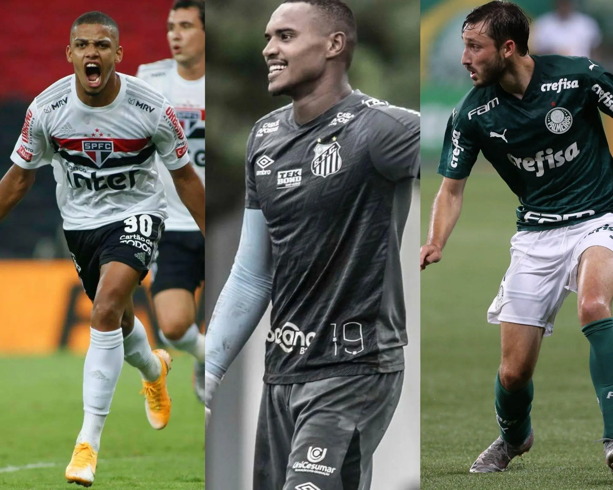 Imagem mostra jogadores que são dicas econômicas para o Cartola FC.