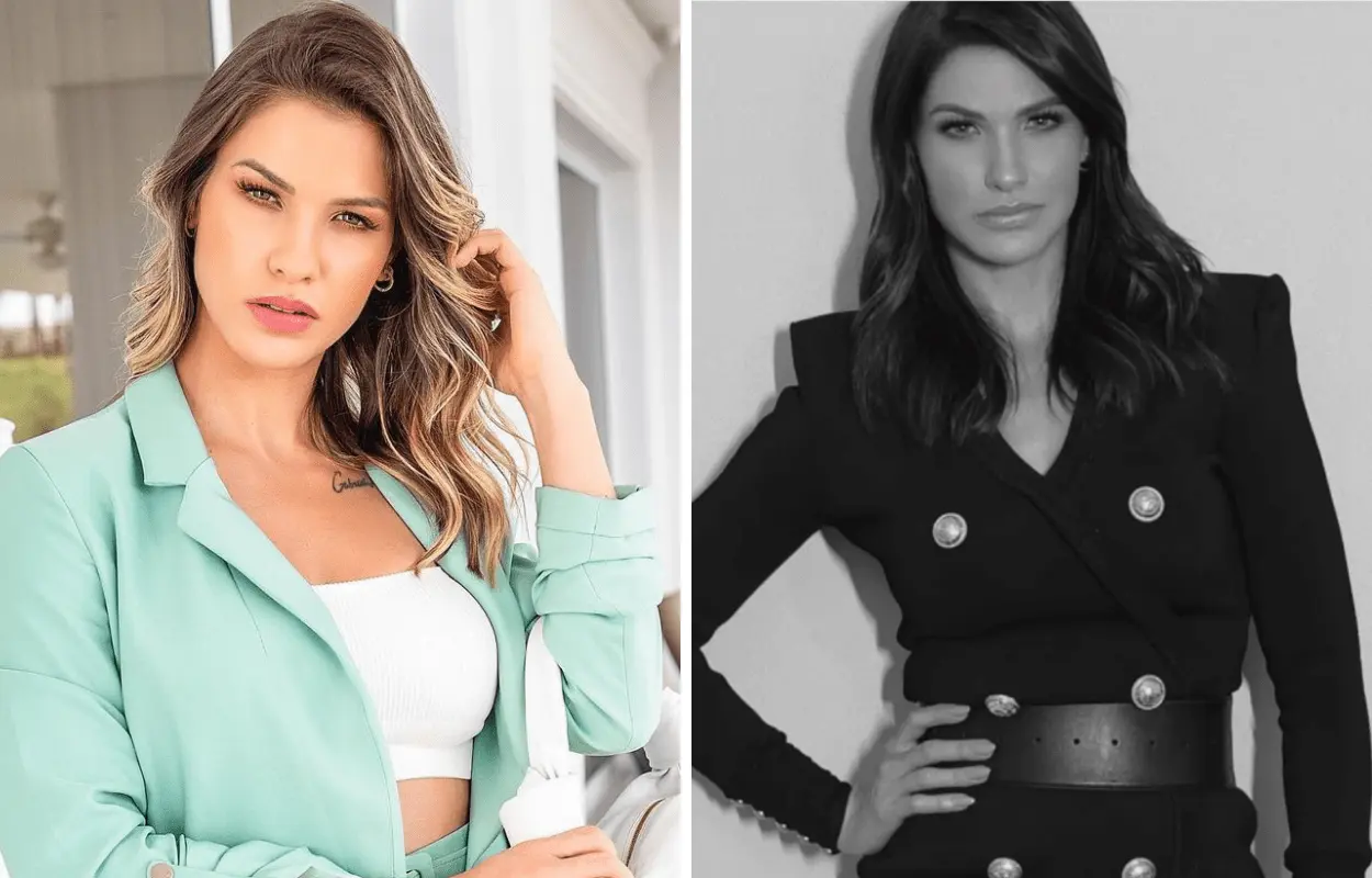 Imagem mostra mudança de visual da Andressa Suita