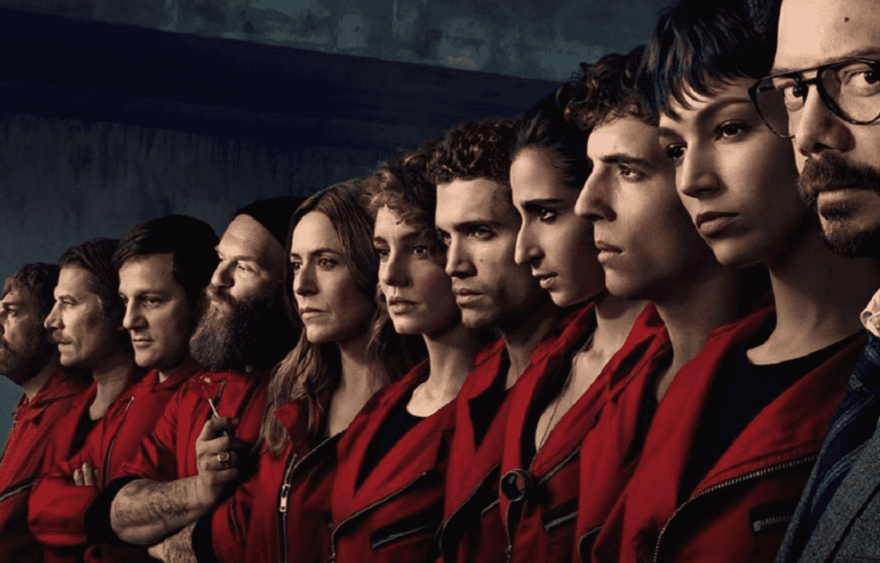 Imagem mostra personagens de La Casa de Papel