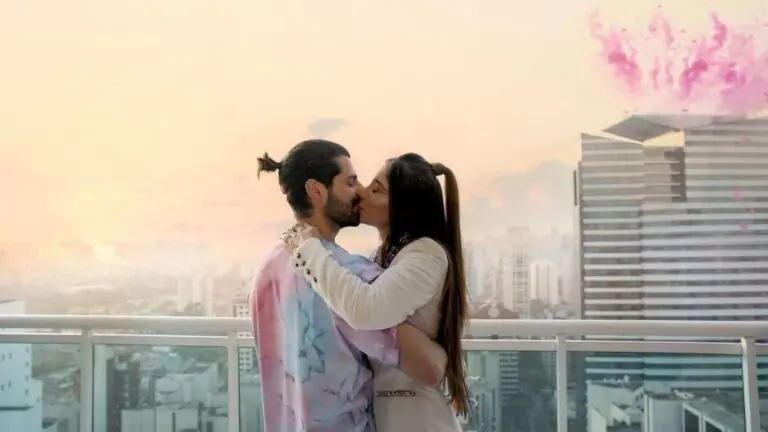 Chá revelação dos famosos: de fogos de artifício a projeção em prédio