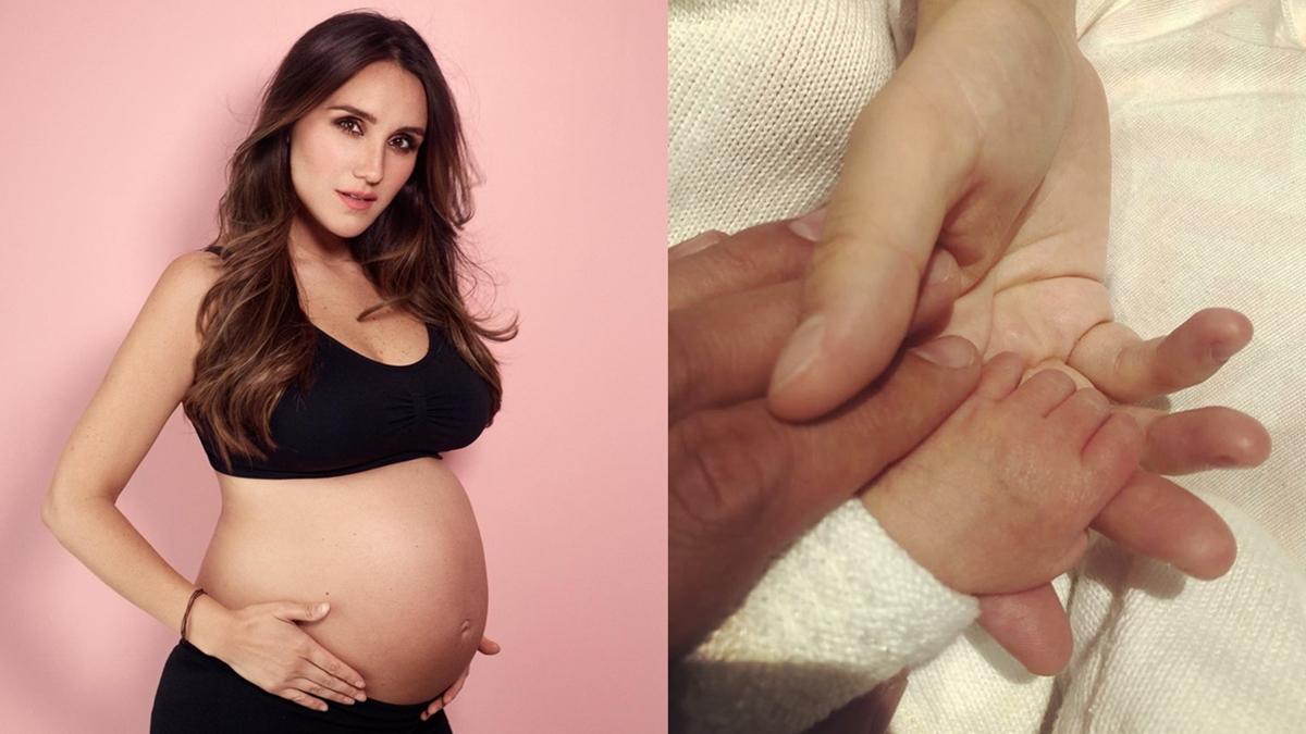 Nas imagens Dulce Maria, mãos de Dulce, do marido , Paco Alvarez, e da filha recén nascida