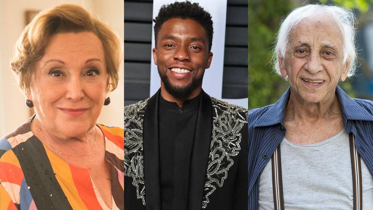 Nicette Bruno, Chadwick Boseman e Flávio Migliaccio - Famosos que morreram em 2020
