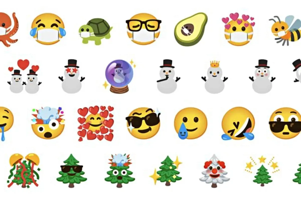 Variedade de emojis do Gboard
