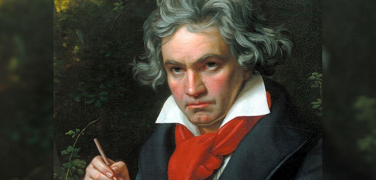 Ludwig Van Beethoven em retrato de Joseph Karl Stieler