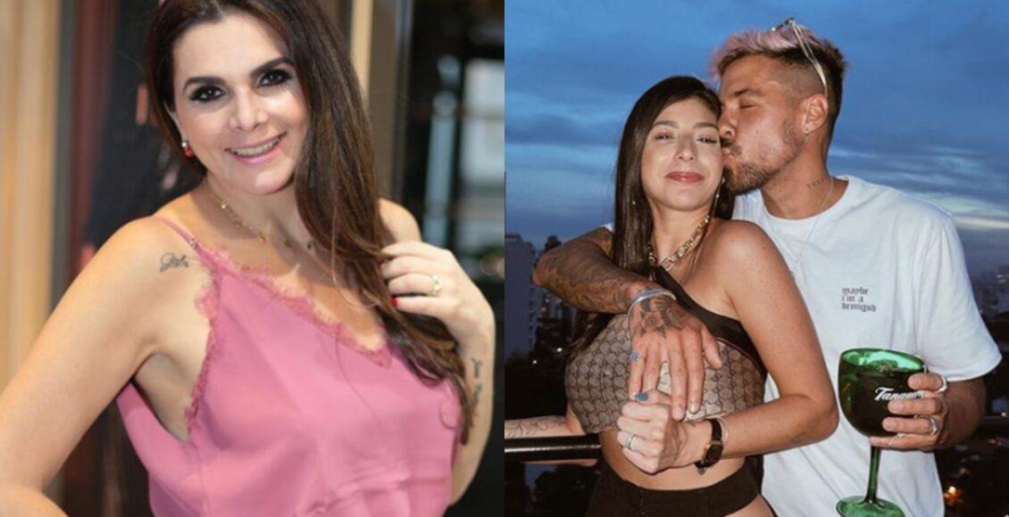 Na imagem fotos de Luiza Ambiel, Lipe Ribeiro e noiva, Yá