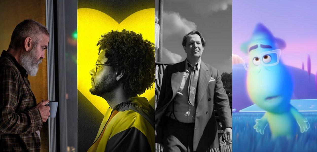 Pôsteres de quatro dos melhores filmes para assistir em dezembro de 2020