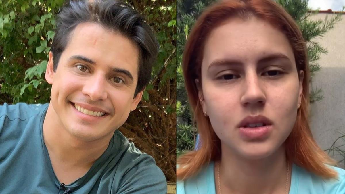 Na imagem o humorista Seu Waldemar, Amanda Faria
