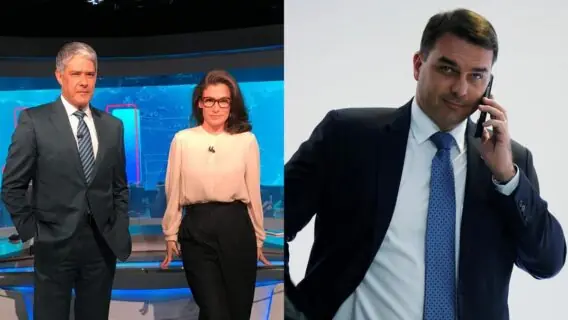 Bonner e Renata Vasconcellos são intimados em caso Flávio Bolsonaro