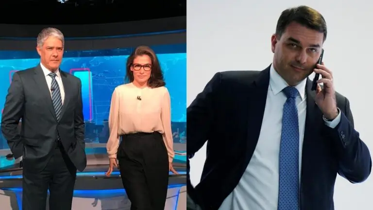 Bonner e Renata Vasconcellos são intimados em caso Flávio Bolsonaro