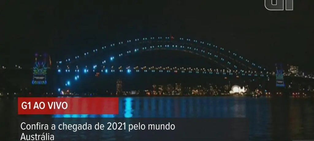 Imagem dos fogos de ano novo na Austrália