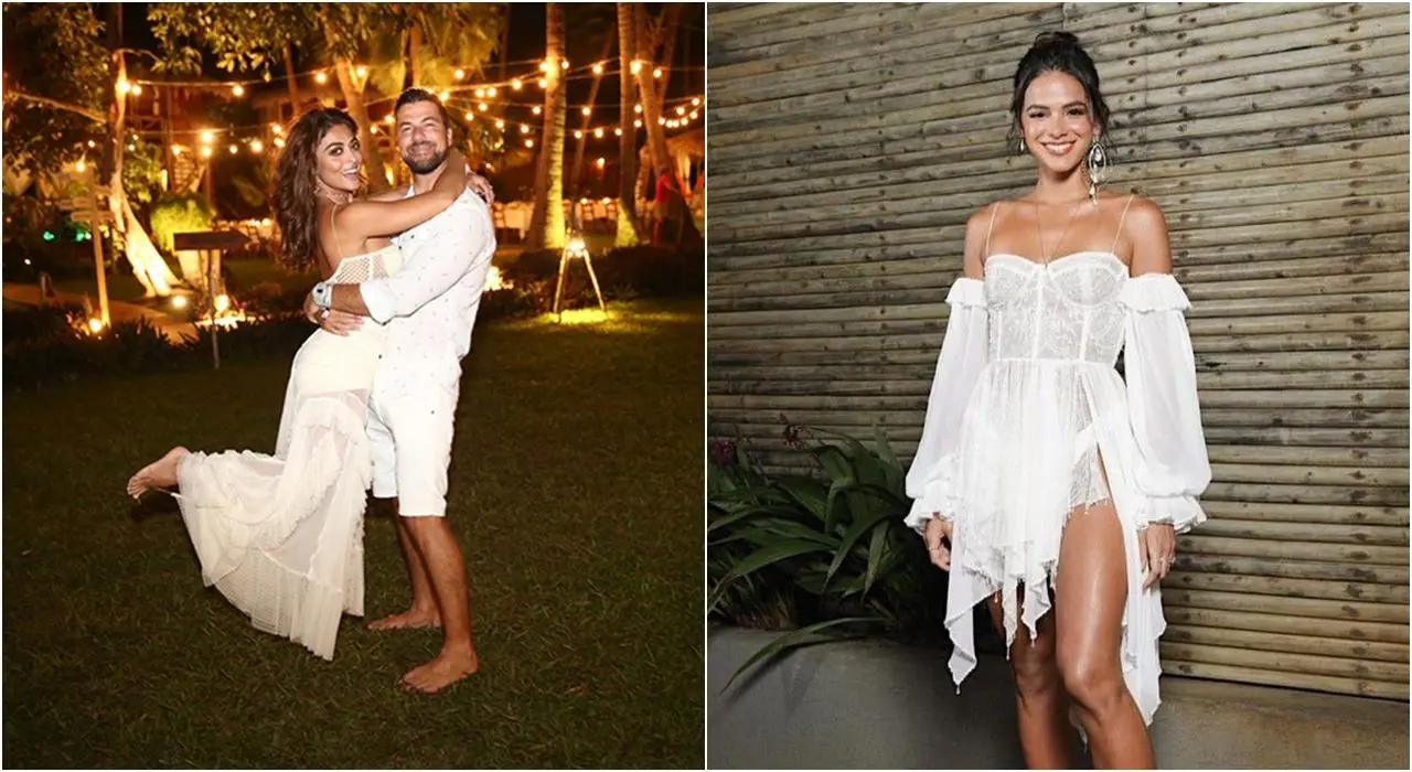 imagem de juliana paes e bruna marquezine de branco no reveillon