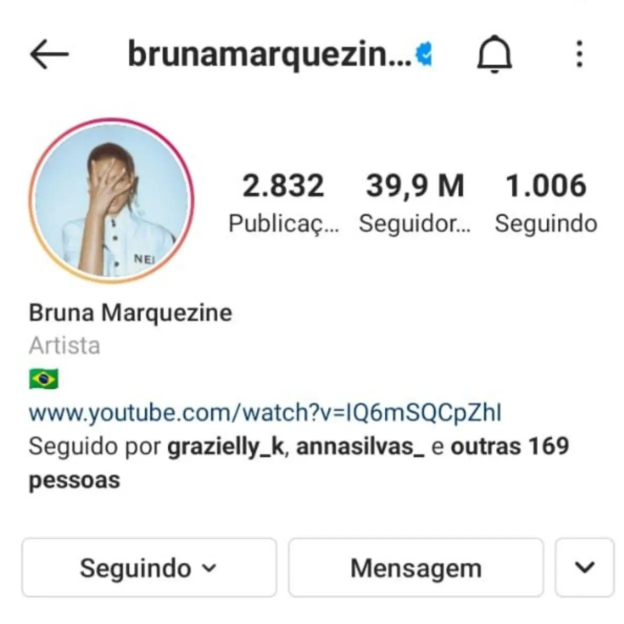 Brasileiros mais seguidos no Instagram Bruna
