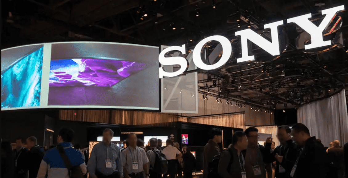Foto mostra logo da Sony