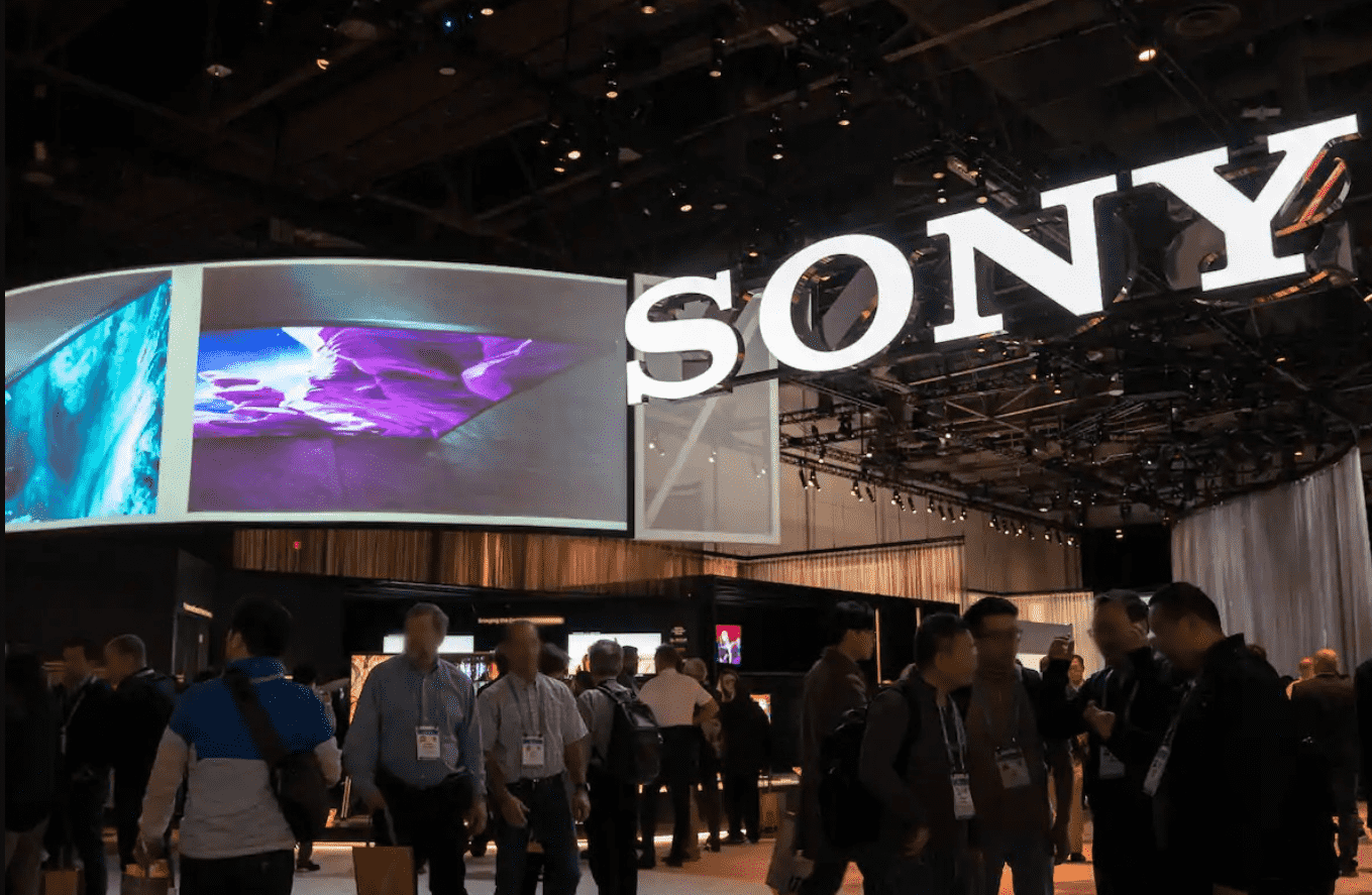 Foto mostra logo da Sony