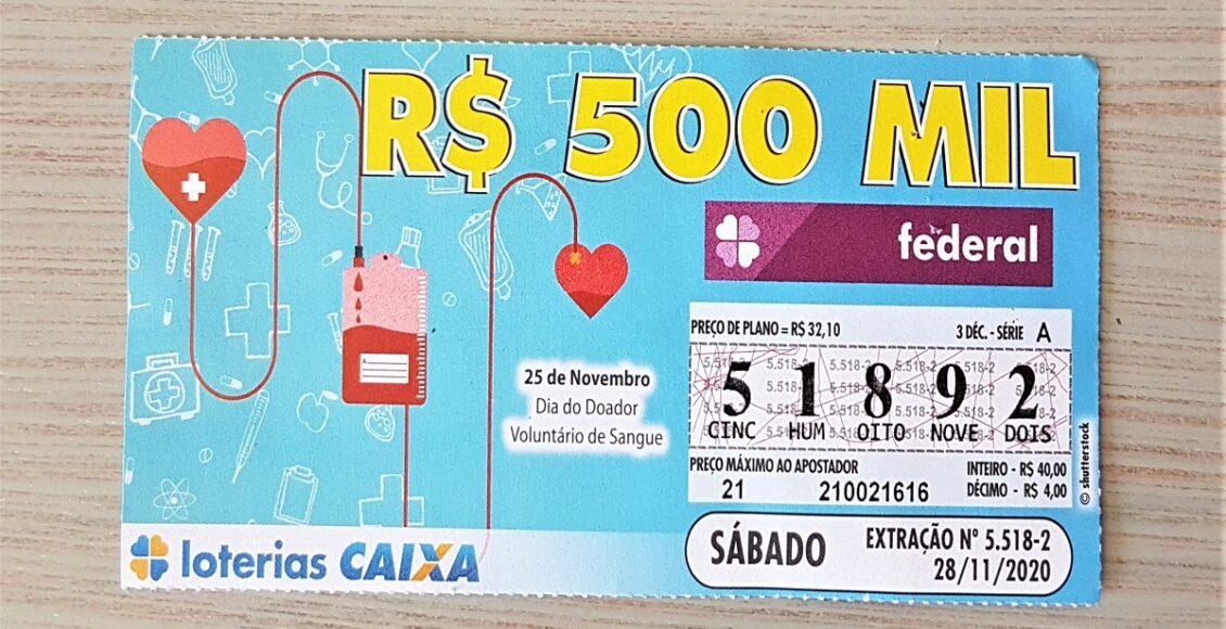 Bilhete da loteria Federal