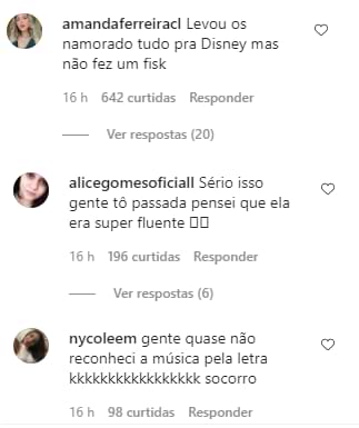 Imagem do instagram sobre larissa manoela