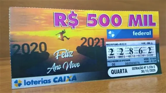 Loteria Federal 5539 pode pagar R$ 500 mil nesta quinta-feira (18/2)