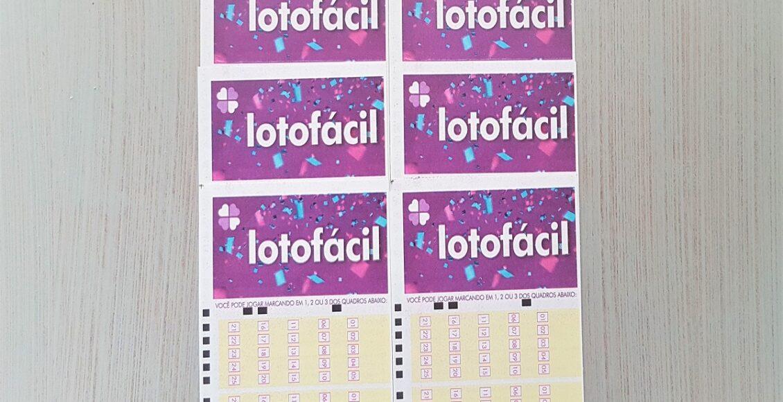 lotofácil 2117 - A imagem mostra seis volantes da Lotofácil
