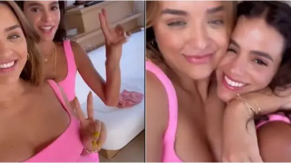 Rafa Kalimann e Bruna Marquezine combinam look e afastam boatos