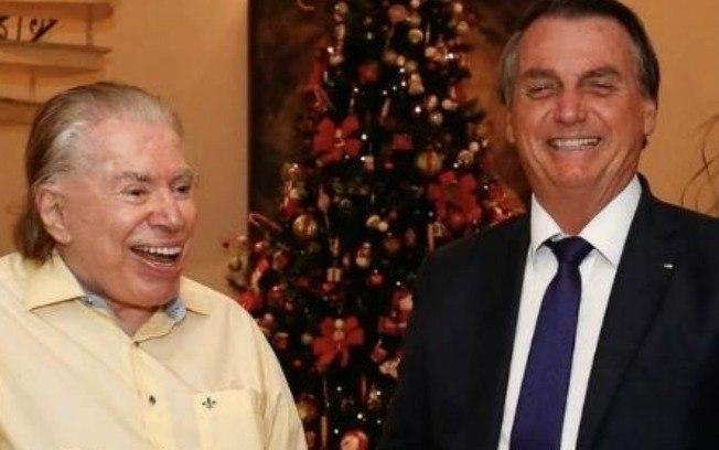 Silvio Santos recebe presidente Bolsonaro em sua casa em SP