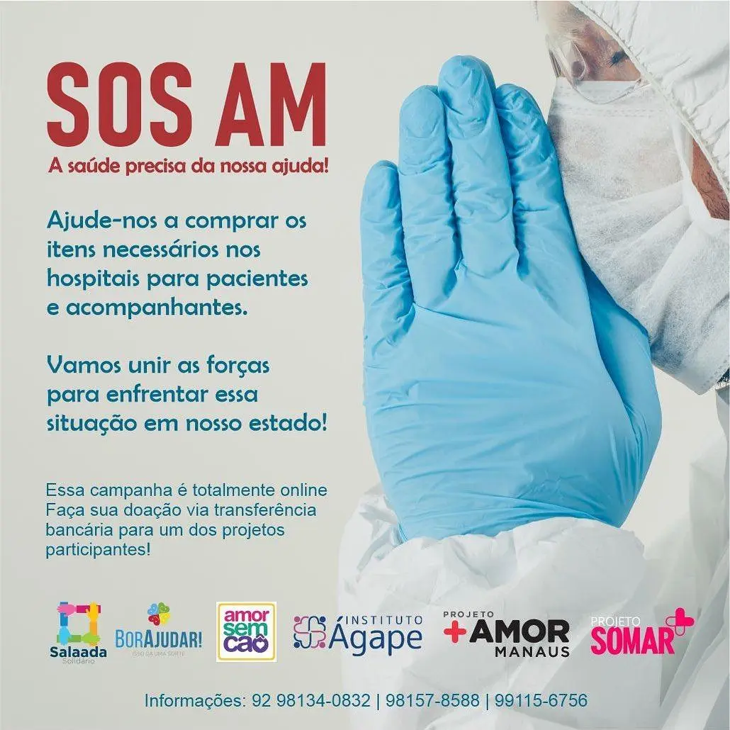 campanha para ajudar manaus