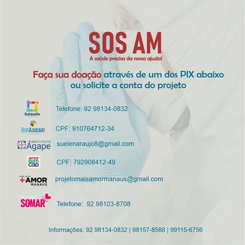 campanha para ajudar manaus