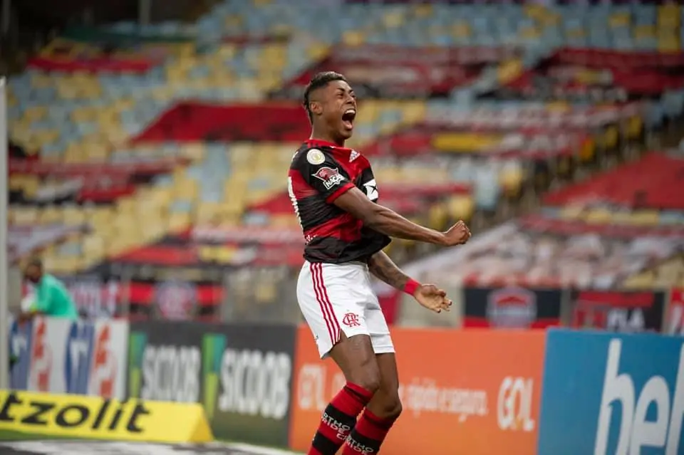 Imagem mostra atacante do Flamengo, Bruno Henrique.