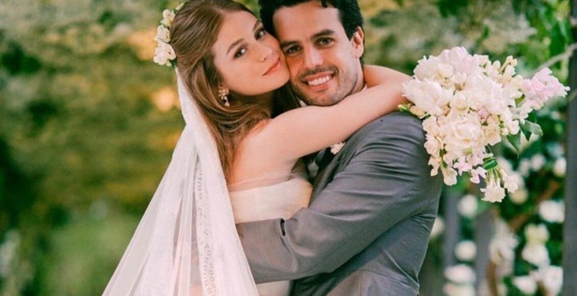 Imagem mostra foto do casamento de Marina Ruy Barbosa e Alexandre Negrão