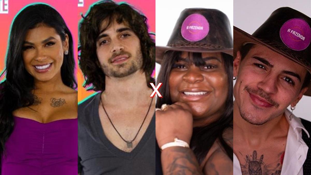 Na imagem o Elenco BBB21 e A Fazenda 12