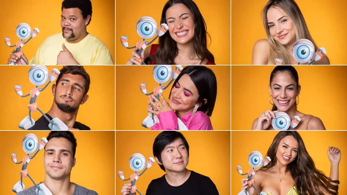 Imagem mostra o time 'camarote' com famosos no BBB 20