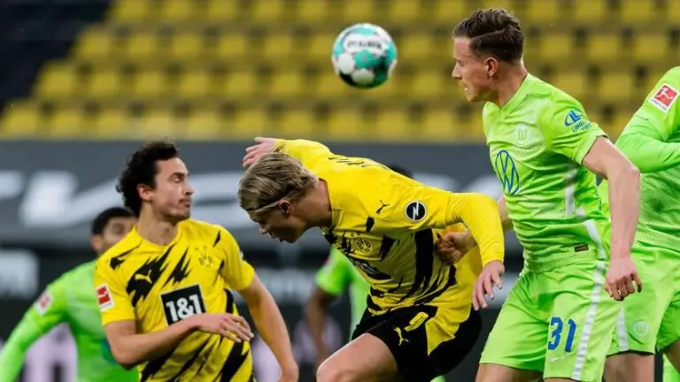 Com Haaland em campo, Borussia Dortmund vence o Wolfsburg
